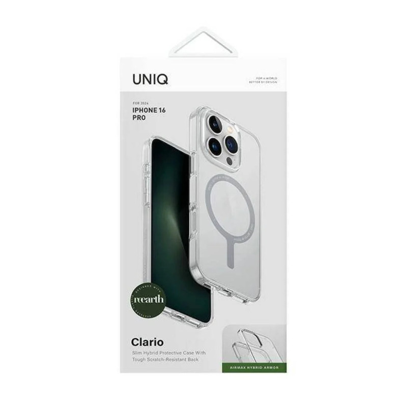 Uniq Clario Iphone 16 Pro Magclick Charging Case Transparent - Lucent Clear - أكسسوار